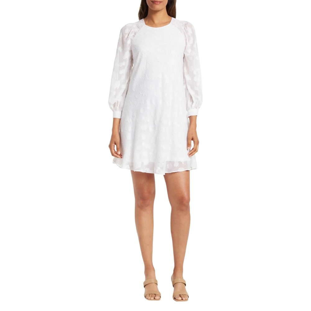 Calvin Klein - 3/4 Sleeve Chiffon Shift Dress - Size 02